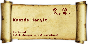 Kaszás Margit névjegykártya