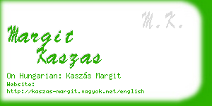 margit kaszas business card