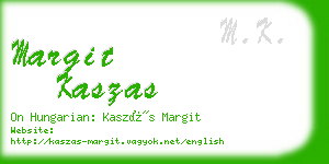 margit kaszas business card
